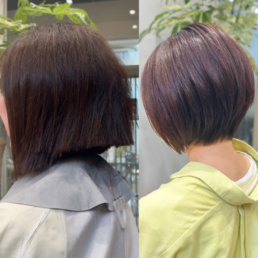 カット縮毛矯正 before After