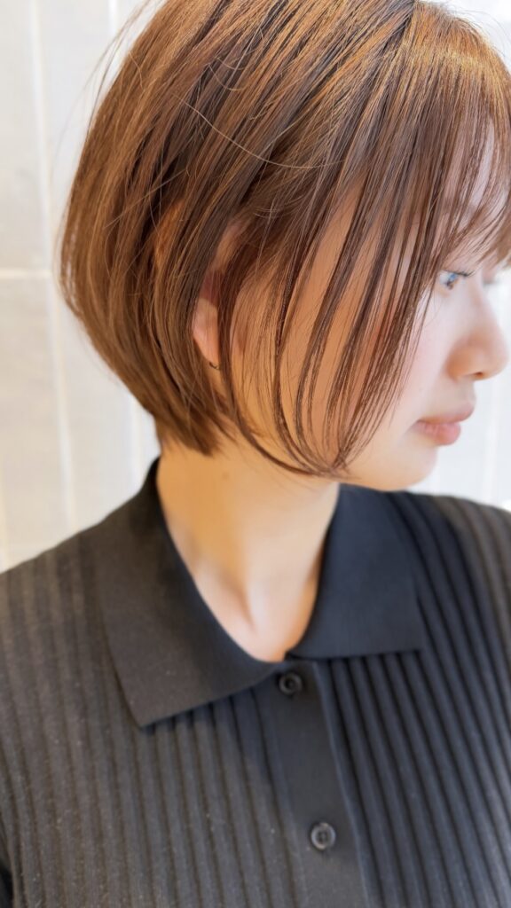 ショートカットショートボブ
カット前