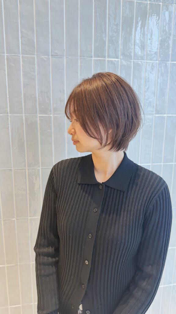 ショートカットショートボブ
カット前