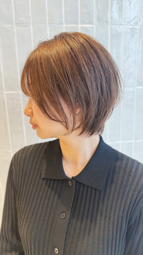 ショートカットショートボブ
カット前