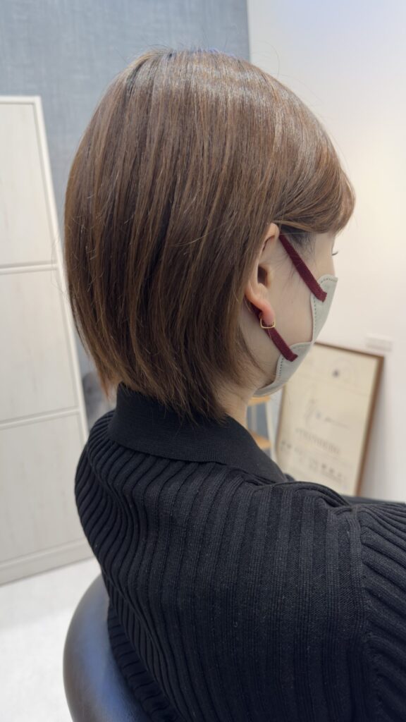 ショートカットショートボブ
カット前