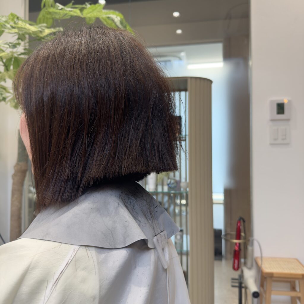 カット後
縮毛矯正前