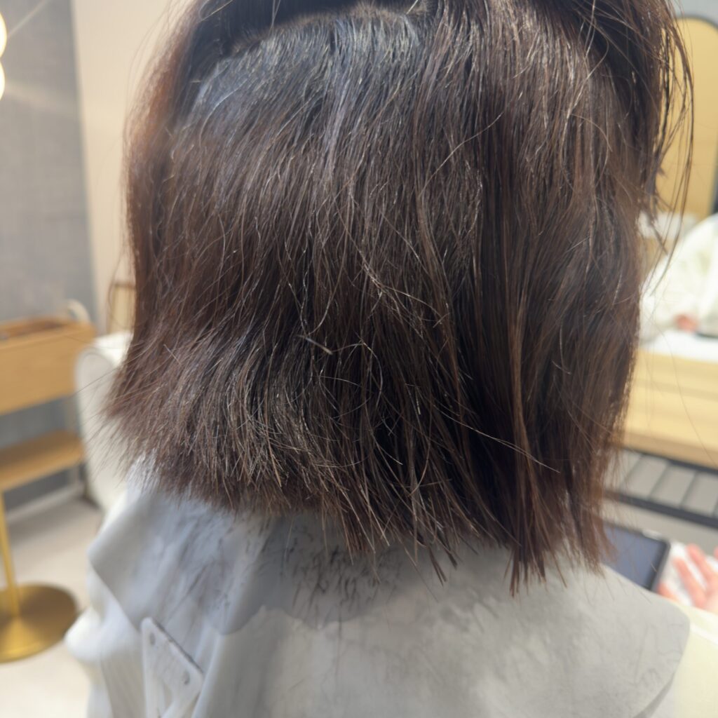 カット後
縮毛矯正前