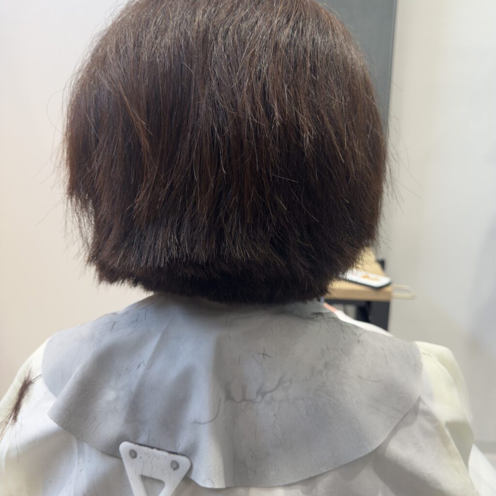 カット後
縮毛矯正前